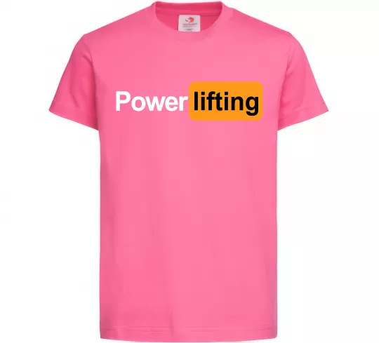 Дитяча футболка Powerlifting hub Яскраво-рожевий фото