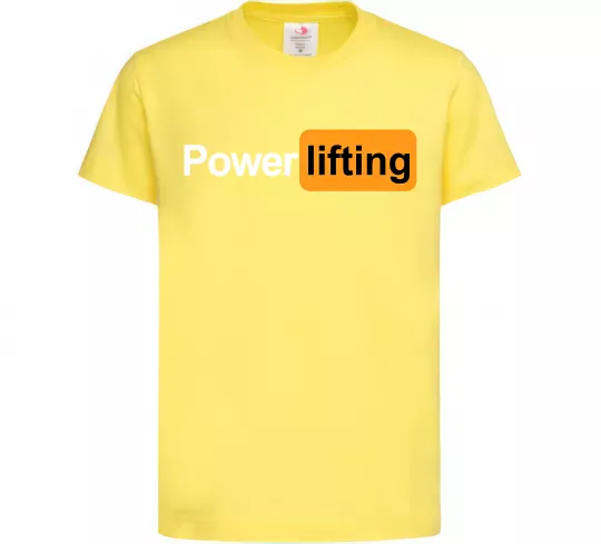 Дитяча футболка Powerlifting hub Лимонний фото