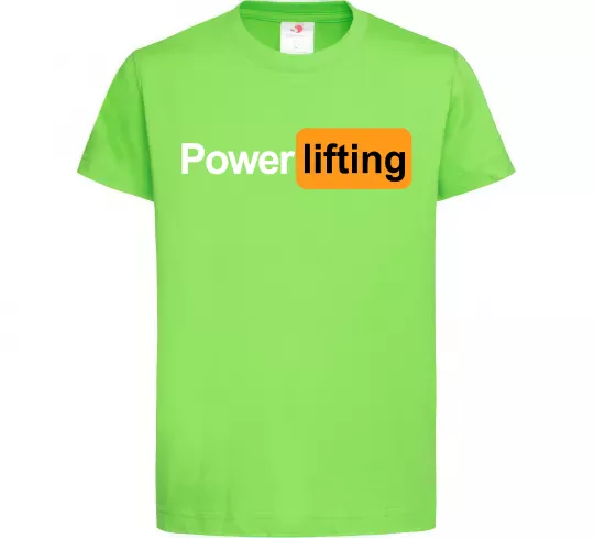 Дитяча футболка Powerlifting hub Лаймовий фото