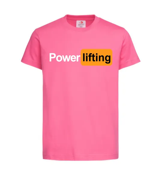 Детская футболка Powerlifting hub Ярко-розовый фото