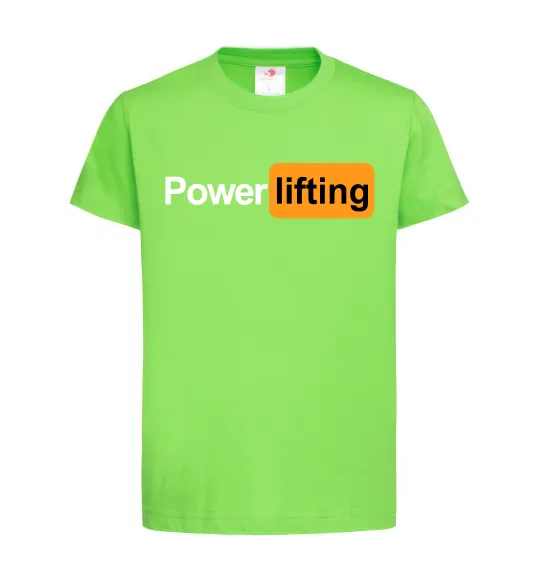 Детская футболка Powerlifting hub Лаймовый фото