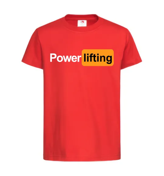 Детская футболка Powerlifting hub Красный фото