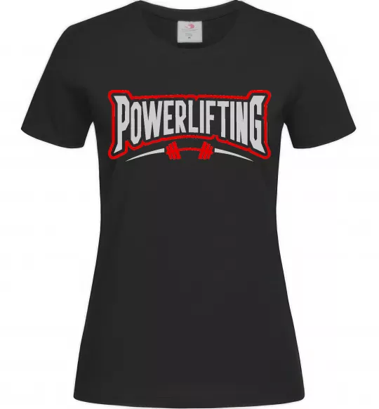 Женская футболка Powerlifting Черный фото