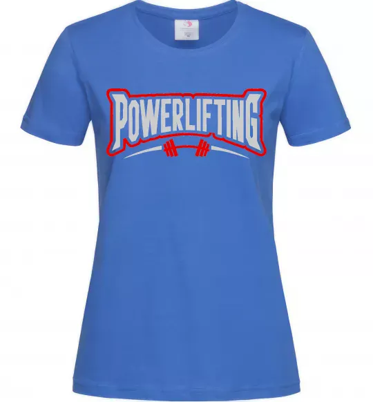 Женская футболка Powerlifting Ярко-синий фото
