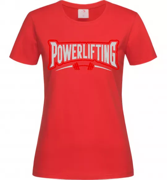 Женская футболка Powerlifting Красный фото