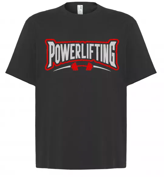 Футболка Оверсайз Powerlifting Чорний фото