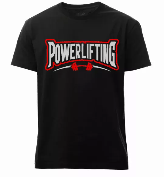Чоловіча преміум футболка Powerlifting Чорний фото