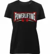 Женская премиум футболка Powerlifting Черный фото