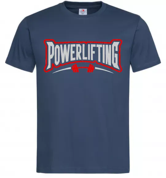 Чоловіча футболка Powerlifting Темно-синій фото