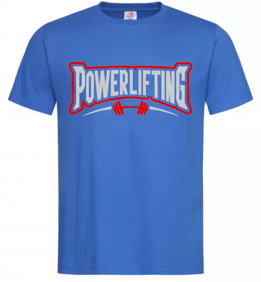 Чоловіча футболка Powerlifting Яскраво-синій фото
