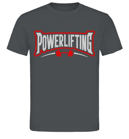 Чоловіча футболка Powerlifting Графіт фото