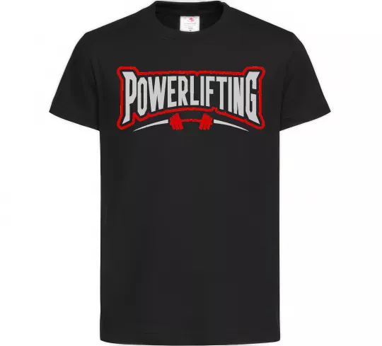 Детская футболка Powerlifting Черный фото