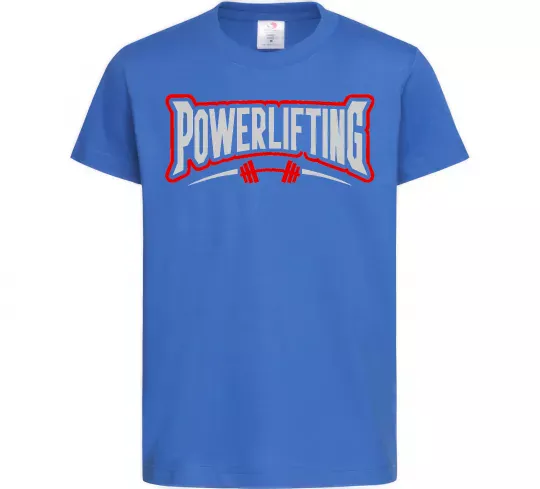 Детская футболка Powerlifting Ярко-синий фото
