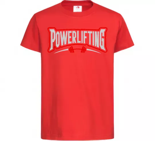 Детская футболка Powerlifting Красный фото