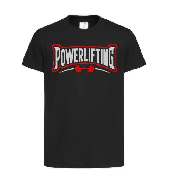 Детская футболка Powerlifting Черный фото