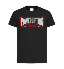 Детская футболка Powerlifting Черный фото