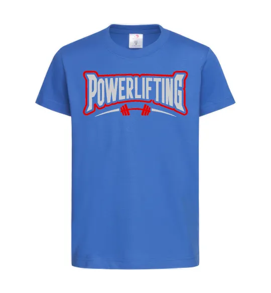 Детская футболка Powerlifting Ярко-синий фото