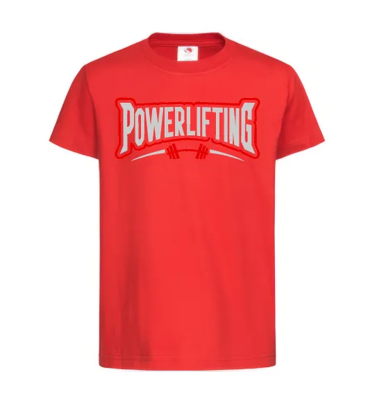Детская футболка Powerlifting Красный фото