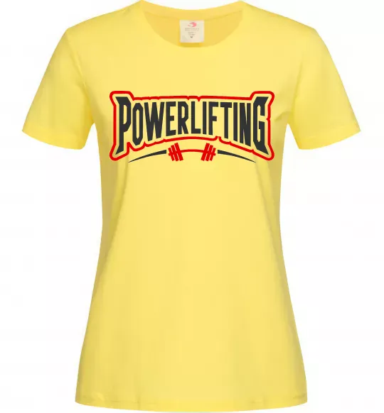 Женская футболка Powerlifting Лимонный фото