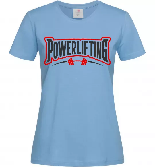 Женская футболка Powerlifting Голубой фото