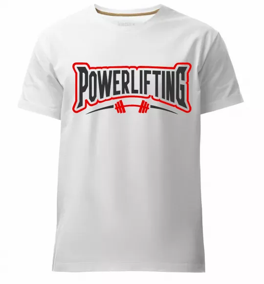 Чоловіча преміум футболка Powerlifting Білий фото
