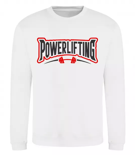 Світшот Powerlifting Білий фото