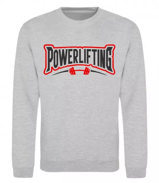 Світшот Powerlifting Сірий меланж фото