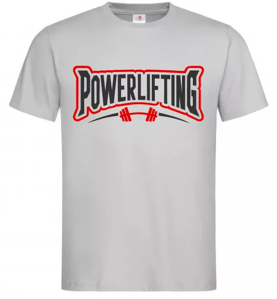 Чоловіча футболка Powerlifting Сірий фото