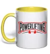 Чашка с цветной ручкой Powerlifting Лимонный фото