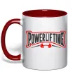 Чашка з кольоровою ручкою Powerlifting Червоний фото
