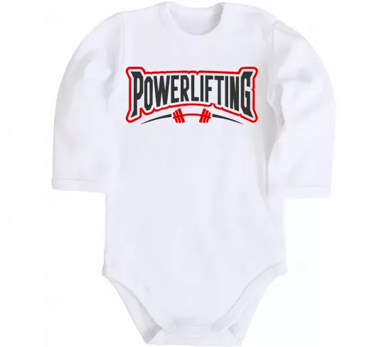 Детский боди Powerlifting Белый фото