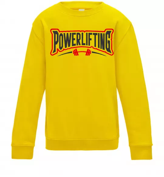 Дитячий світшот Powerlifting Сонячно жовтий фото