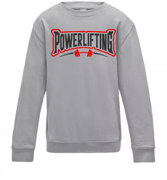 Дитячий світшот Powerlifting Сірий меланж фото