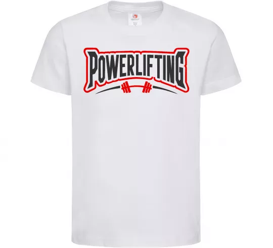 Детская футболка Powerlifting Белый фото