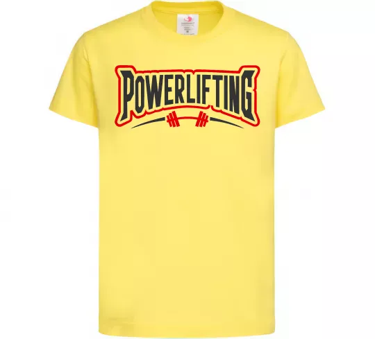 Детская футболка Powerlifting Лимонный фото