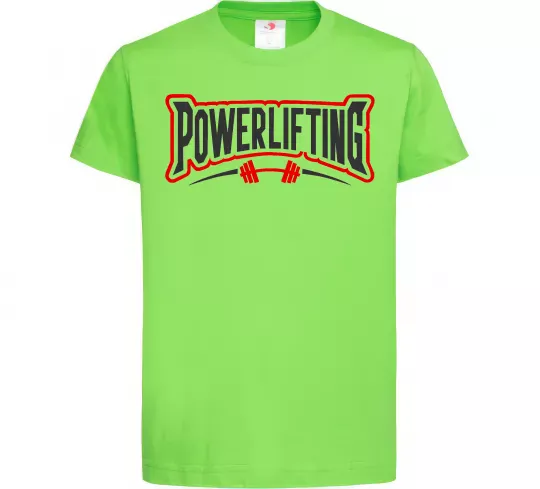Детская футболка Powerlifting Лаймовый фото