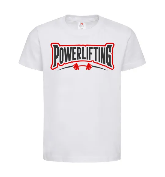Детская футболка Powerlifting Белый фото