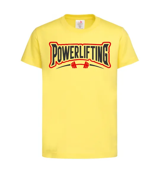 Детская футболка Powerlifting Лимонный фото