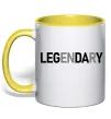 Чашка с цветной ручкой Legendary Лимонный фото