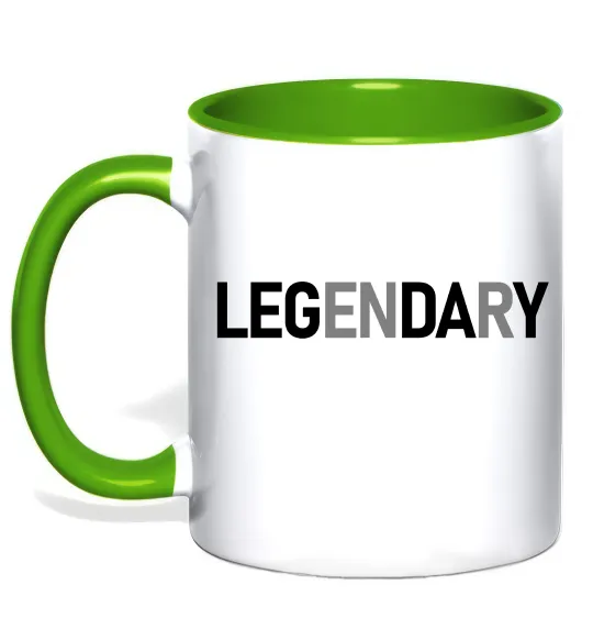 Чашка с цветной ручкой Legendary Лаймовый фото