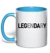 Чашка з кольоровою ручкою Legendary Блакитний фото