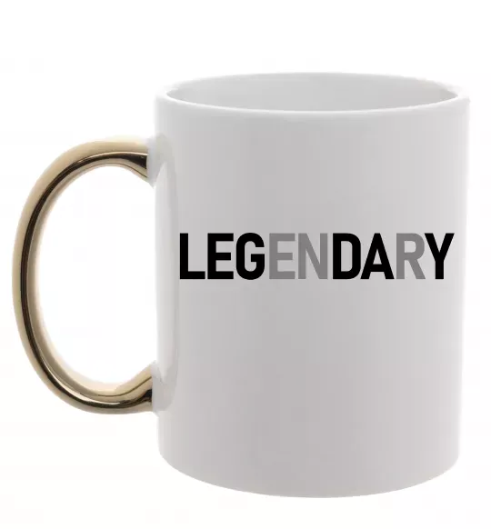 Чашка з кольоровою ручкою Legendary Золото фото