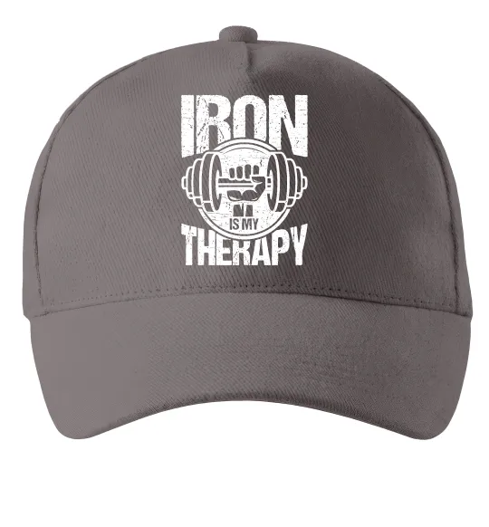 Кепка Iron is my therapy Серый фото