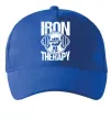 Кепка Iron is my therapy Ярко-синий фото