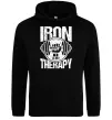 Жіноча толстовка (худі) Iron is my therapy Чорний фото