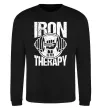 Свитшот Iron is my therapy Черный фото