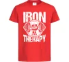 Детская футболка Iron is my therapy Красный фото