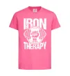 Дитяча футболка Iron is my therapy Яскраво-рожевий фото