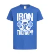 Дитяча футболка Iron is my therapy Яскраво-синій фото