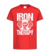 Дитяча футболка Iron is my therapy Червоний фото